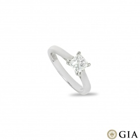 Platinum Princess Cut Diamond Ring 0.70ct F/SI1 Platinum Princess Cut Diamond Ring 0.70ct F/SI1